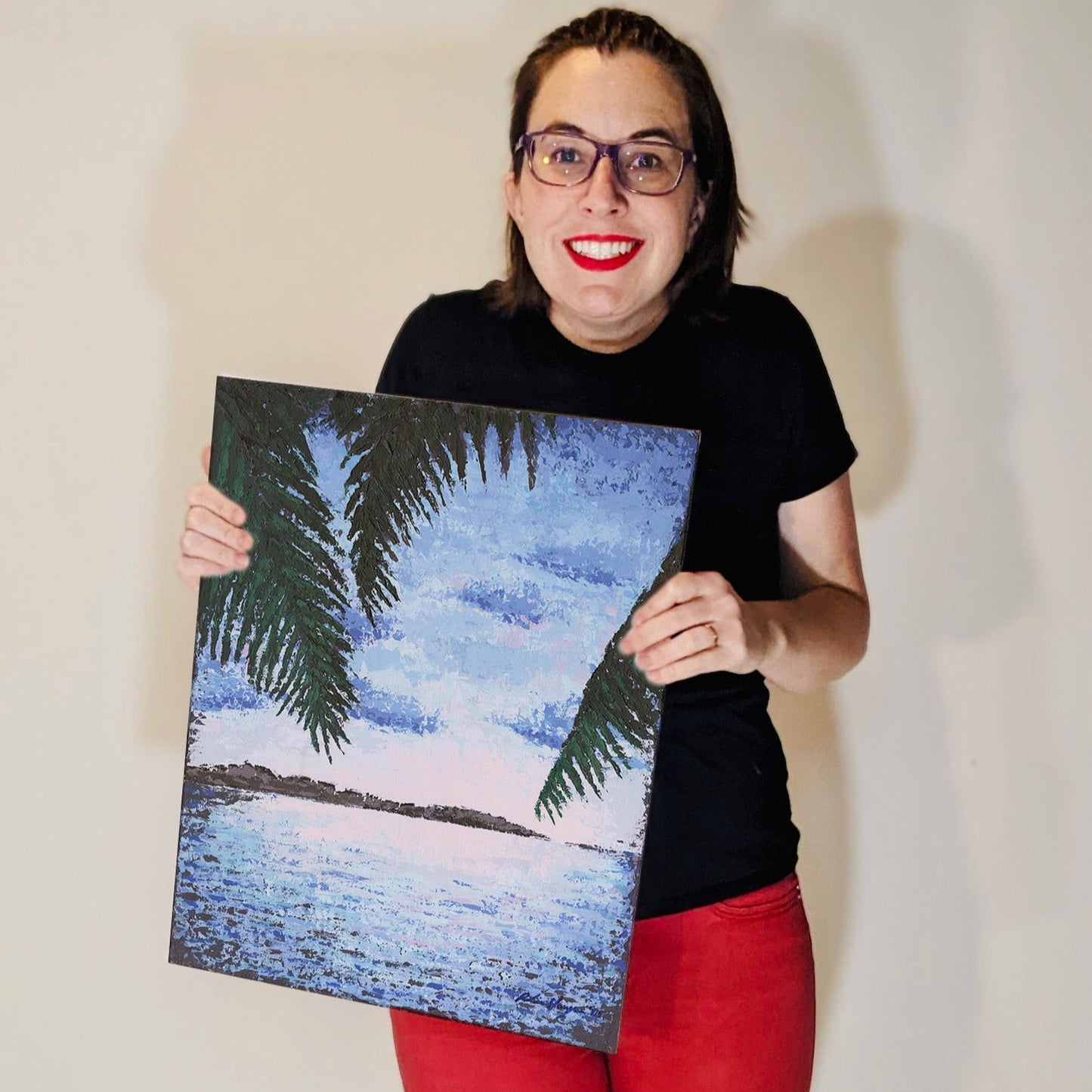 (distant shore) acrylic painting